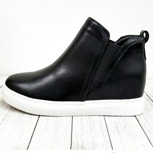 New black sneaker booties